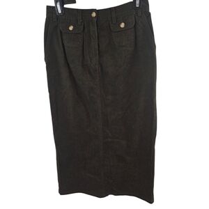 Christopher & Banks Size 8 Maxi Pencil Skirt Dark Green